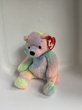 2000 Ty Beanie Baby Mellow The Multi-Colored Rainbow Teddy Bear