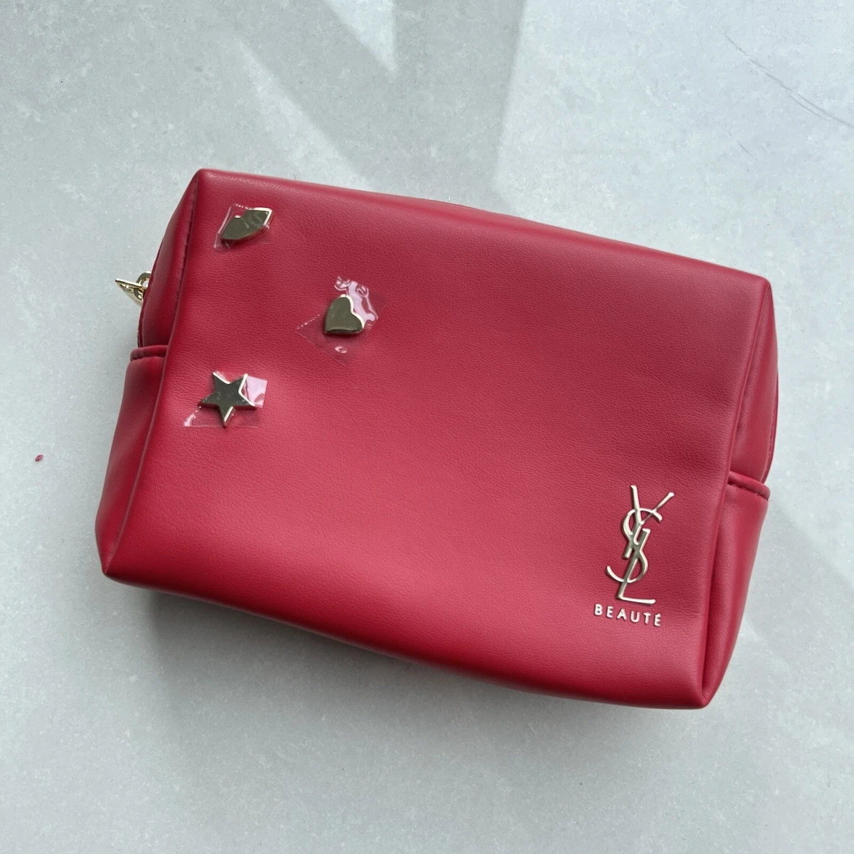 ambition Blinke jord YVES SAINT LAURENT Beauty YSL Red Gold Makeup Cosmetic Bag Pouch Case  Clutch new | eBay