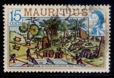 MAURITIUS QEII SG530A, 1978 15c Dutch occupation, FINE USED