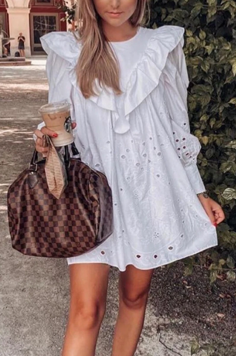 Zara hot sale cutwork dress
