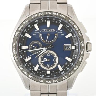 Citizen Attesa H820 T023096 AT9090 53L Titanium Eco Drive Solar Mens Watch Auth eBay