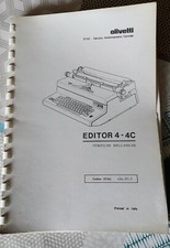 OLIVETTI MANUAL FOR EDITOR 4-4C