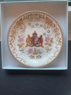 The Royal Collection, bone china coaster, celebrate life of Queen Mother, BNIB - Image 1 of 4