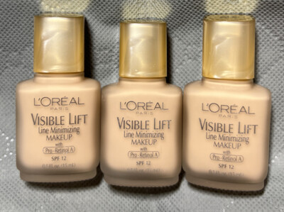 3 L'Oreal Visible Lift Line Minimizing Makeup Mini 0.5 fl oz Sand Beige