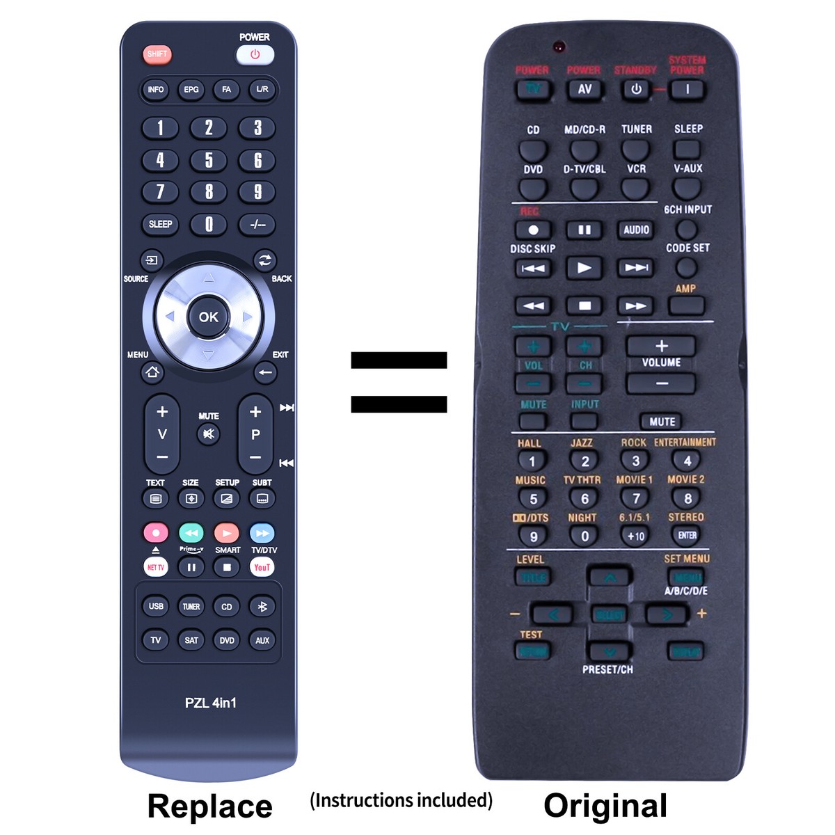 Telecomando Universale Di Ricambio Per Yamaha RAV307, HTR5940, HTR-5940, WG50290 EX