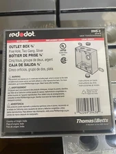 Case of 10 x Thomas & Betts Reddot 3/4" Dry-Tite Box 2 Gang 5 Outlets