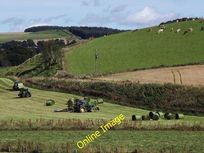 Photo 6x4 Deeside Harvest Lumphanan Making hay while the sun shines at Mi c2012