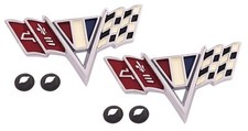 1965 1966 1967 Impala Caprice Belair Fender Flag Emblems 283 327 64c-16628-l 1965 1966 1967 Impala Caprice Belair Fender Flag Emblems 283 327 64c-16628-l