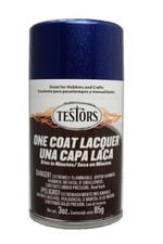 Testors One Coat Lacquer Spray Paint, 1836 De Ja Blue, 3 Oz.