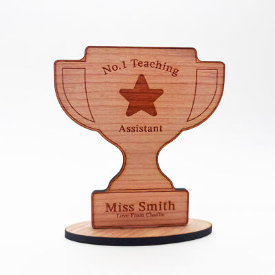 Holz Nr.1 Lehrassistent Pokal Danke Andenken personalisiert Geschenk