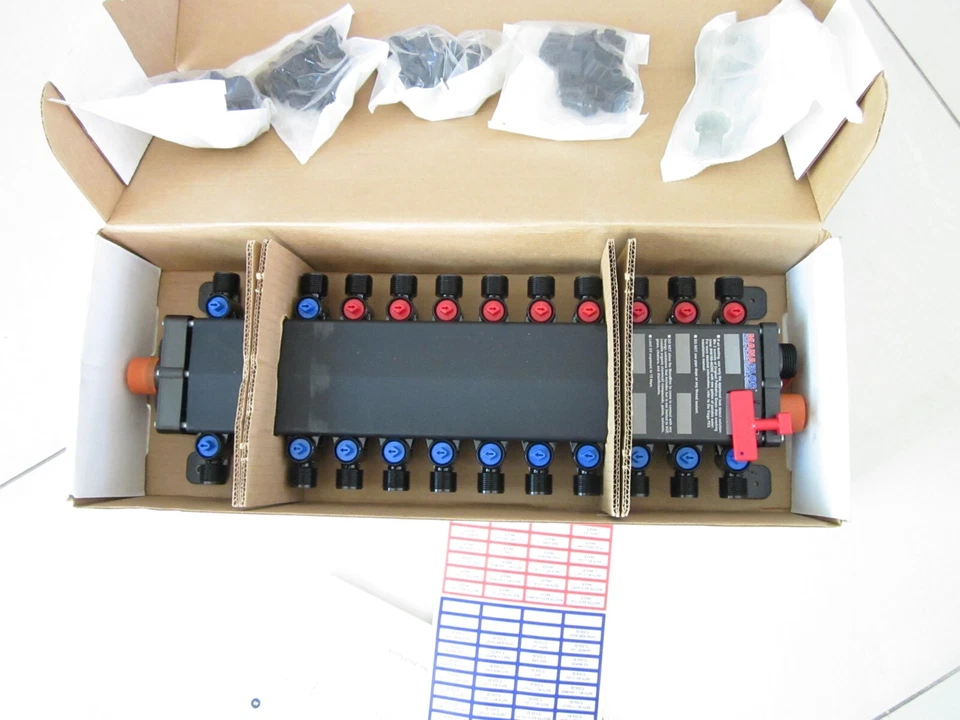 Viega 50243 ManaBloc 24 порта, обжимной коллектор 1/2 PEX, (9) горячий, (15) холодный - Изображение 4 из 4