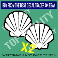 VINTAGE SHELL GASOLINE OIL Decal Sticker X2 Vintage Man cave Garage Stickers