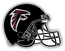 Atlanta Falcons NFL Football Helmet Car Bumper Sticker Decal -9'', 12'' or 14''