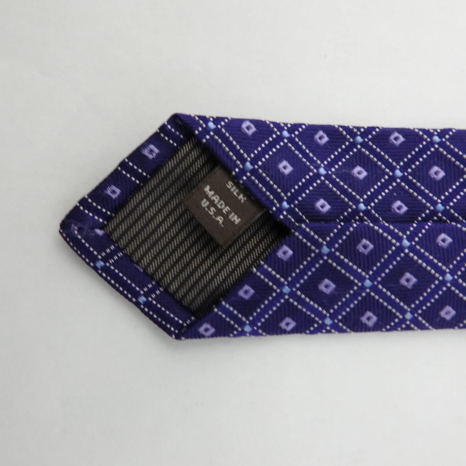 Mark Nordstom Tie Purple Geometric Silk Necktie Men's Classic - Image 2 of 4