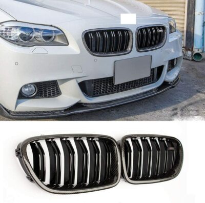 Real Carbon Fiber Front Grille New For BMW 5 Series F10 F11 F18 M5 2010-2016