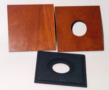 1  LENS BOARD 4"x4" type "C" for GRAFLEX ANNIVERSARY SPEED GRAPHIC - of Plywood 