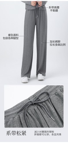 New casual loose knit women's open loop suspender vest wide leg pants three piec - Bild 12 von 27