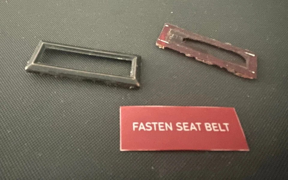 FORD MUSTANG COUGAR 1971 1972 1973 CIERRE CINTURÓN DE SEGURIDAD LUZ DE ADVERTENCIA REPRO DELANTERO Foto 4 de 4