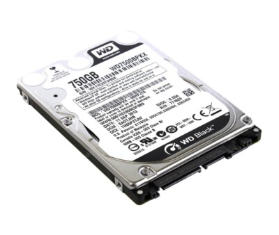 (NEW) WESTERN DIGITAL BLACK 750GB 2.5'' 7200RPM SATA LAPTOP HARD DRIVE WD7500BPKX