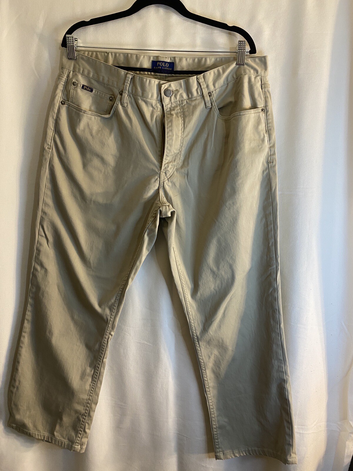 Polo Ralph Lauren Pantalone Uomo 36x34 (36x28) Abito Cachi Chino Pony Pieghettato