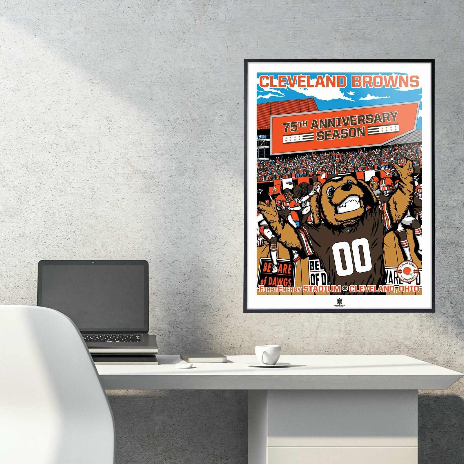 Phenom Gallery Cleveland Browns 75th Anniversary Poster