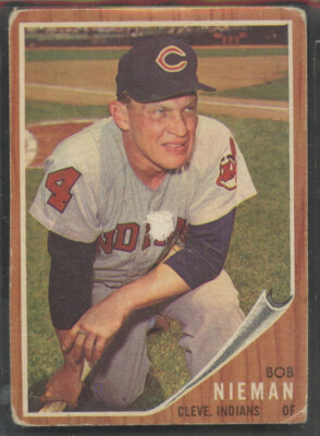 1962 Topps #182 Bob Nieman Cleveland Indians