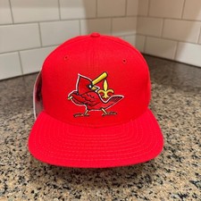 Vtg 90s Louisville Red Birds New Era Pro Model Hat MiLB Made in USA Deadstock