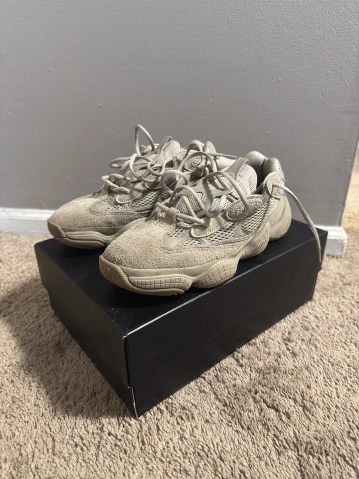 adidas Yeezy 500 Men's Light Taupe Sneakers Size 9 GX3605 - Image 4 of 4