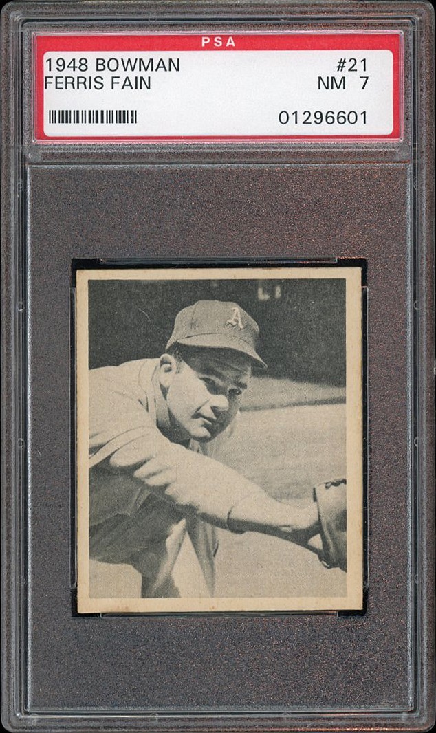 1948 Bowman #21 Ferris Fain PSA 7