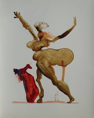 Salvador DALI: The Traitors Against Their Hosts - Original Engraved Wood