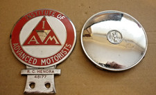VINTAGE CAR CLUB ENAMEL BADGE INSTITUTE ADVANCED MOTORISTS WITH COVER