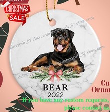 Rottweilers Custom Name Christmas Ornament - Personalized Dog Name Christmas ...