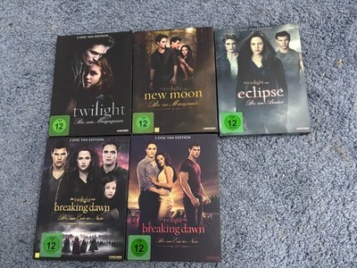 Twilight Saga komplette Sammlung DVD   alle 5 Filme   Fan Edition   Top Zustand
