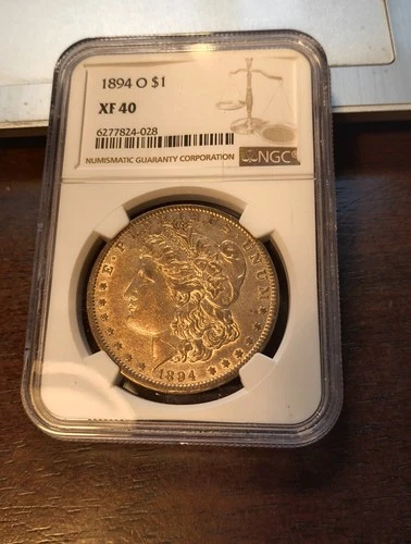 1894 o morgan silver dollar - ngc xf 40 - 90% silver