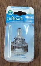 Dr Brown's Standard Bottle Nipple 3m Natural Flow Silicone Level 2