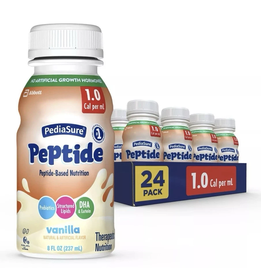 24 Botellas Pediasure Peptide 1.0 Cal Batidos de Vainilla Bebidas 1 Estuche Envío Rápido NUEVO Foto 3 de 4