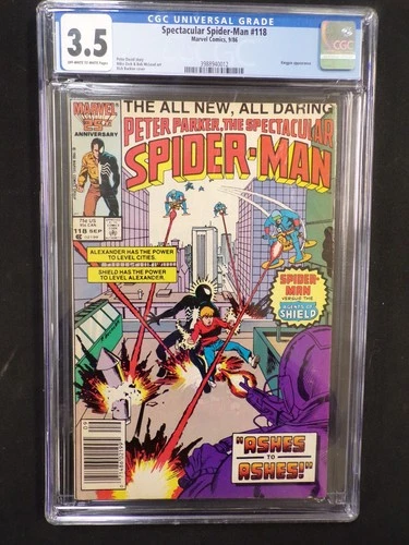 PETER PARKER THE SPACTACULAR SPIDER-MAN #118 MARVEL COMICS CGC GRADED 3.5