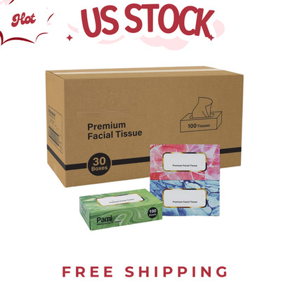 Premium Facial Tissues [30 Boxes x 100= 3000 Tissues Total] - Bulk Facial T