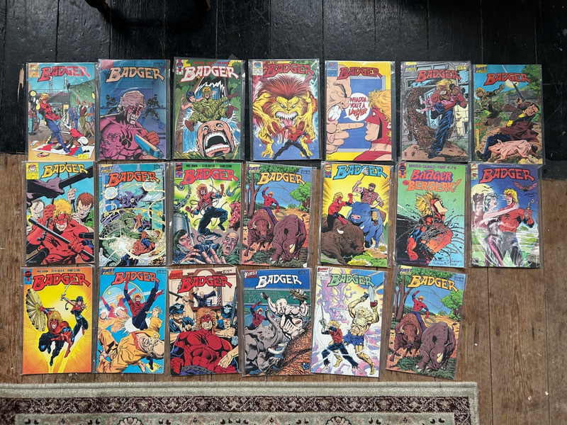 The Badger Comic Job Lot 20 Issues Bundle First Comics 1987 1988 Mike Baron Run