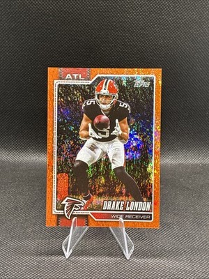 2026 Topps NFL Flagship - Drake London Orange Glitter / 25 ATL Falcons