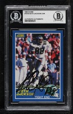 BAS 1989 Score Keith Jackson (84-TE on Back) #101 BGS Authentic Auto ow6