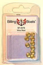BILLING BOATS BF-0376, 8MM BRASS WIRE REELS - PACKAGE OF 10, UNOPENED