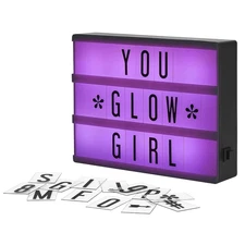 My Cinema Lightbox - RGB Color Changing Cinema Light Box Sign with 100 LED Lette