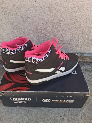 Reebok + HEELYS Youth Kids BB4500 Mid Top Wheels Skate Shoes. Youthsize5womens 6