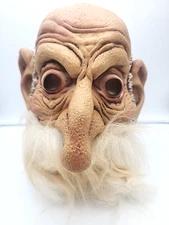 Vintage Costume The Paper Magic Group Halloween Rubber Mask Old Man Wizard 2002