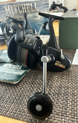 Mitchell 498X Saltwater Manual Pick Up Reel Mint in Box with