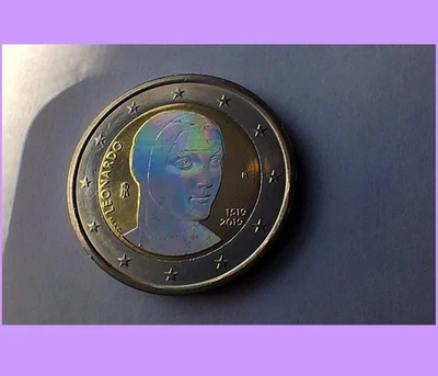 ITALIEN  ITALY  2 EURO  2019  Leonardo da Vinci  HOLOGRAMM Unc. 6418#❇️❇️# - Bild 1 von 2