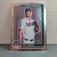 Panini 2022 Stars & Stripes Will Sanders #26 Serial Numbered /99 USA Collegiate