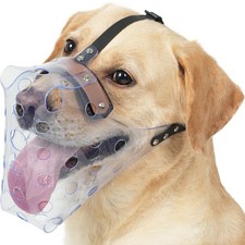 Basket Dog Muzzle for Large Medium Small Dogs, Humane Cage Mouth Guard to Pre...