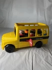 1991 Fisher-Price Little People School Bus #2372 Vintage Chunky Figures Lot Of 7